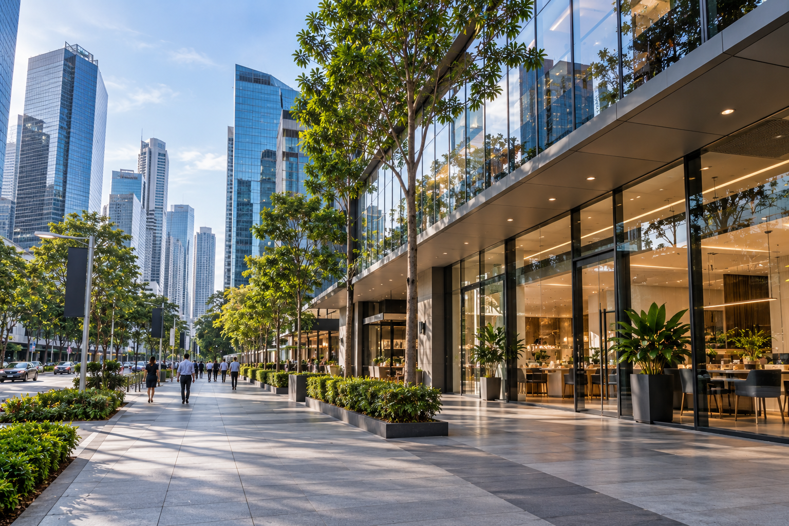 Upward view of Singapore CBD office towers with the title How a Commercial Property Agent Helps You in Singapore