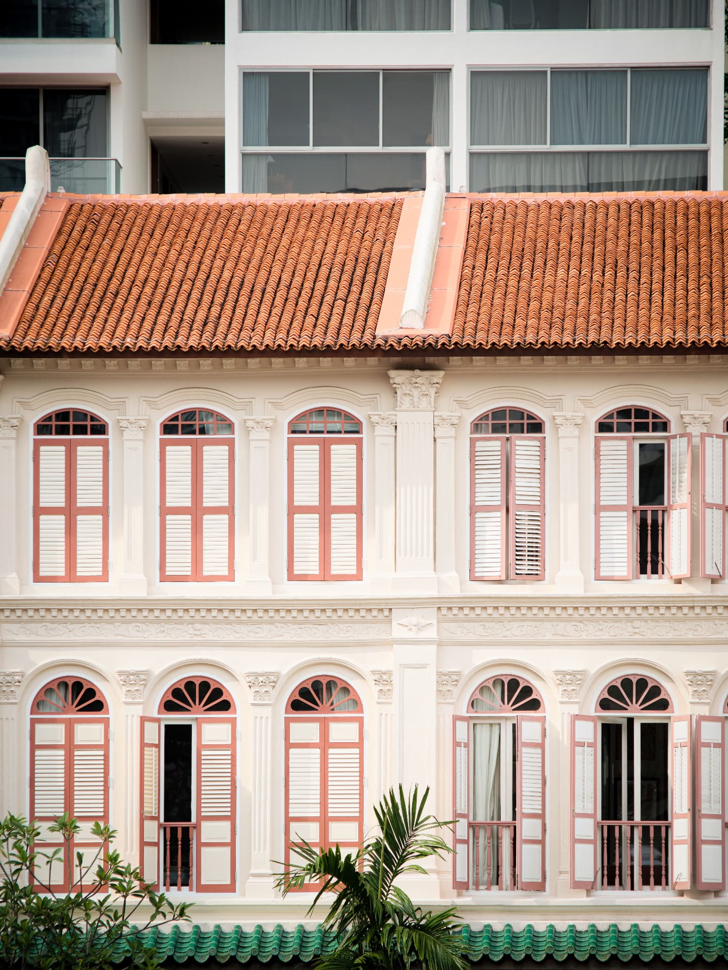 Traditional terrace houses in Singapore
